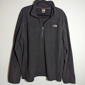 The North Face quarter zip black sweater Size XL
